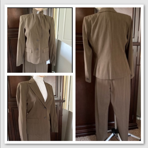Rafaella Brown 2-pc Job Work Office Suit Size 8  6 - Picture 12 of 16